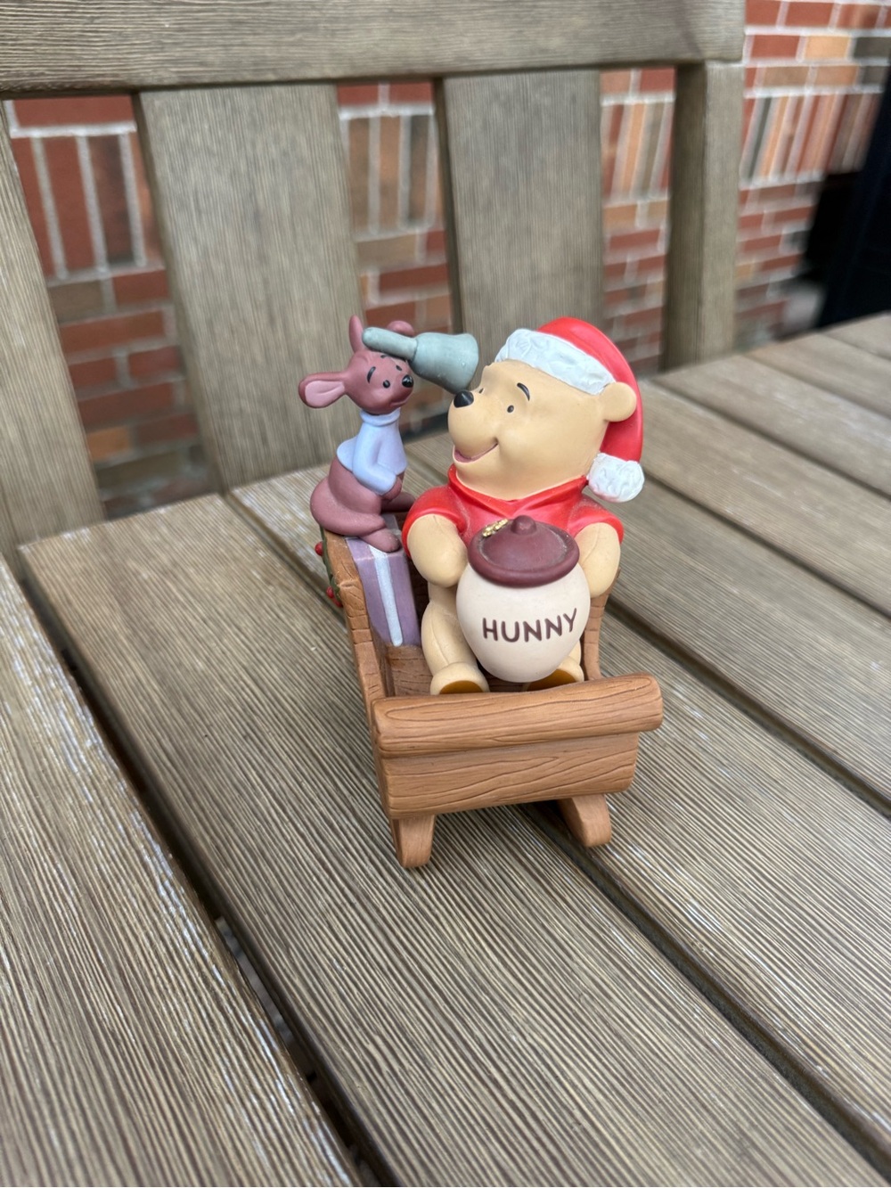 Disney Winnie the Pooh & Roo Christmas Sleigh Figurine 1999